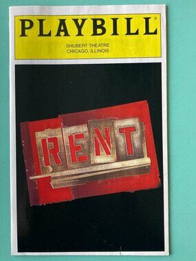 Rent Tour Playbill Anthony Rapp Manley Pope Amy Spanger January 1998 CHICAGO